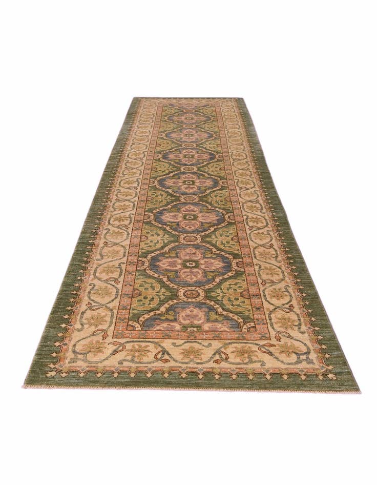 Detail image of 2' 11 x 11' 5 Hand Knotted Pershawar Ziegler Runner Rug