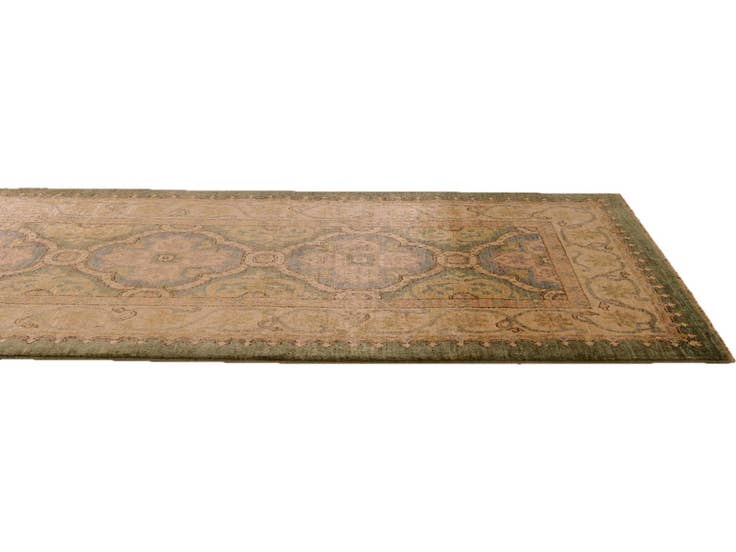 Detail image of 2' 11 x 11' 5 Hand Knotted Pershawar Ziegler Runner Rug