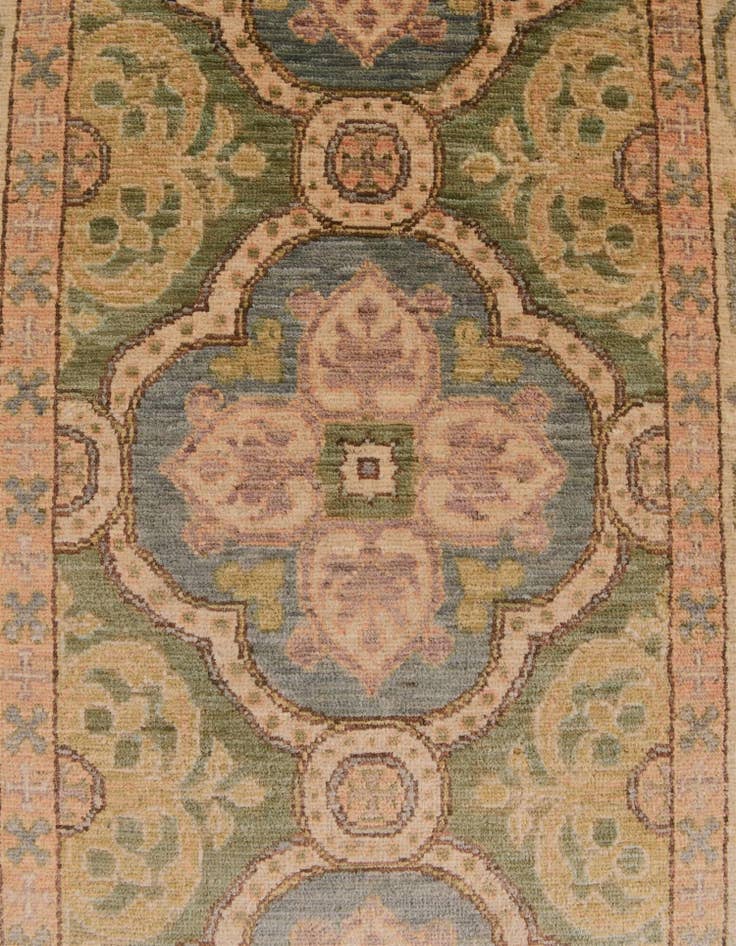 Detail image of 2' 11 x 11' 5 Hand Knotted Pershawar Ziegler Runner Rug