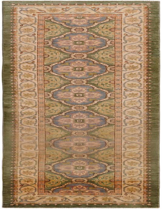 Detail image of 2' 11 x 11' 5 Hand Knotted Pershawar Ziegler Runner Rug