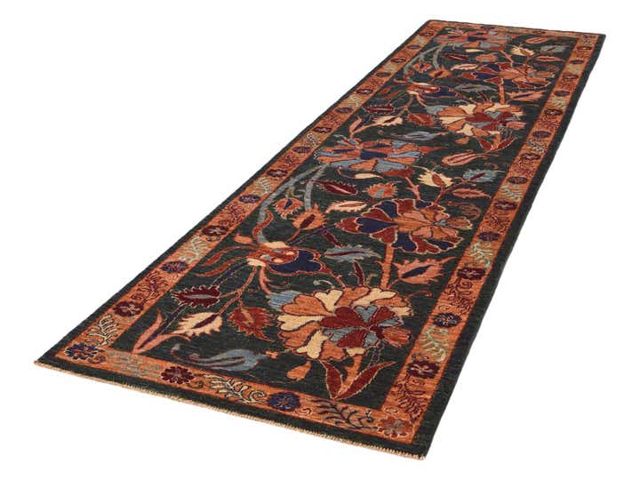 2' 8 x 9' 10 Hand Knotted Peshawar Ziegler Runner Rug