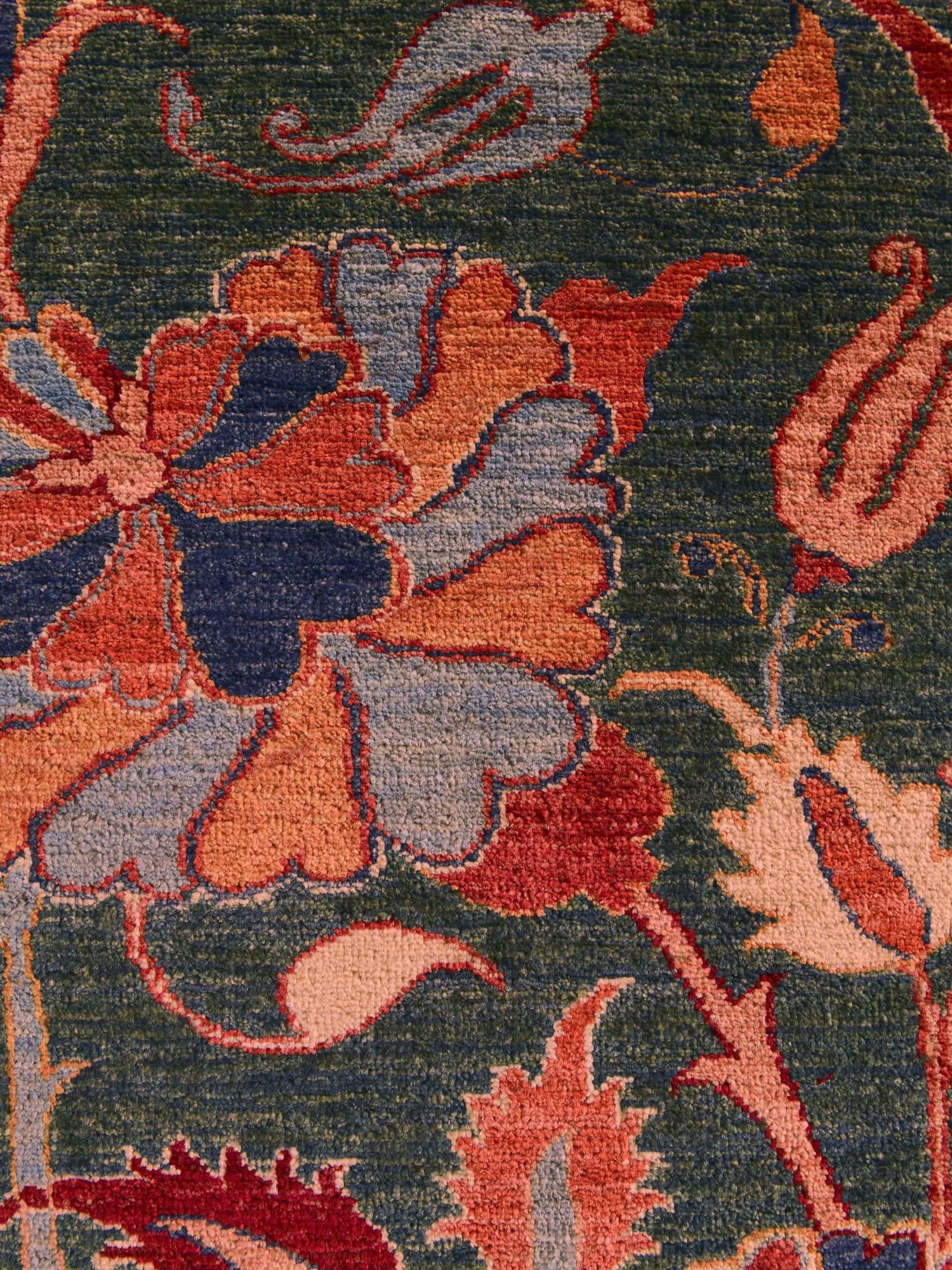 2' 8 x 9' 10 Hand Knotted Peshawar Ziegler Runner Rug