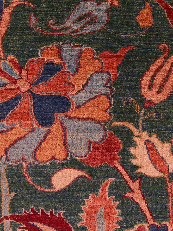 2' 8 x 9' 10 Hand Knotted Peshawar Ziegler Runner Rug