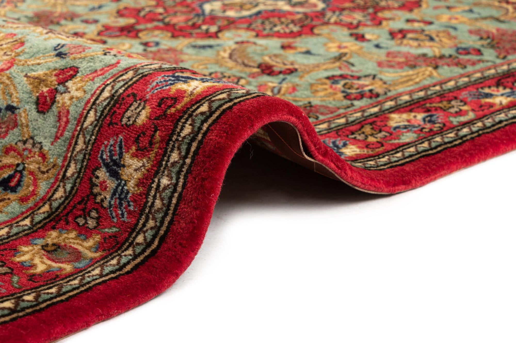 2' 8 x 6' 5 Hand Knotted Qom Persian Runner Rug