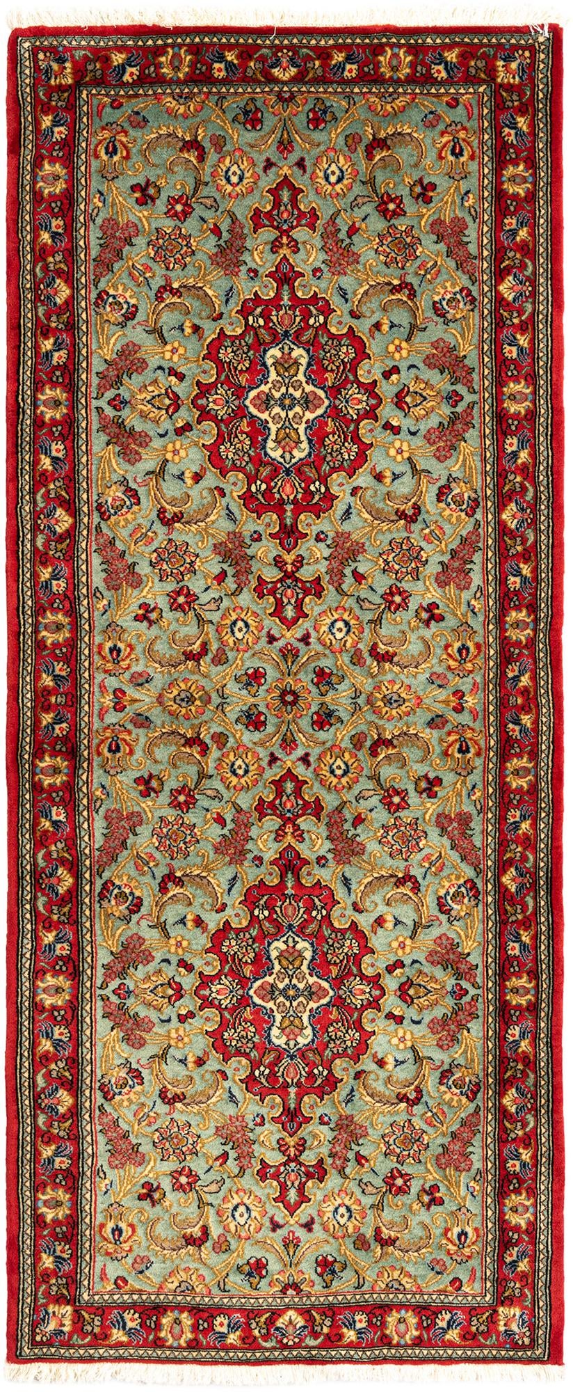 2' 8 x 6' 5 Hand Knotted Qom Persian Runner Rug