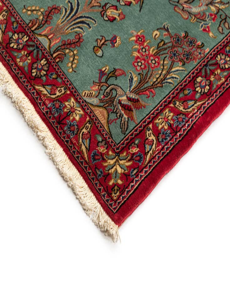 Detail image of 2' 8 x 13' 4  Hand Knotted Qom Persian Runner Rug