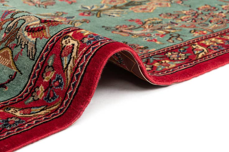 Detail image of 2' 8 x 13' 4 Hand Knotted Qom Persian Runner Rug