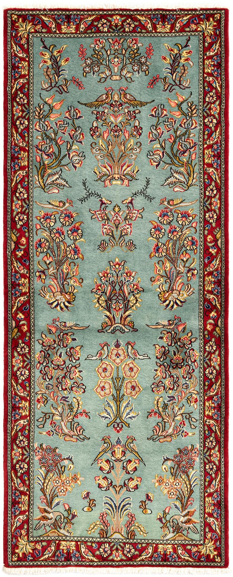 2' 8 x 6' 8 Hand Knotted Qom Persian Runner Rug