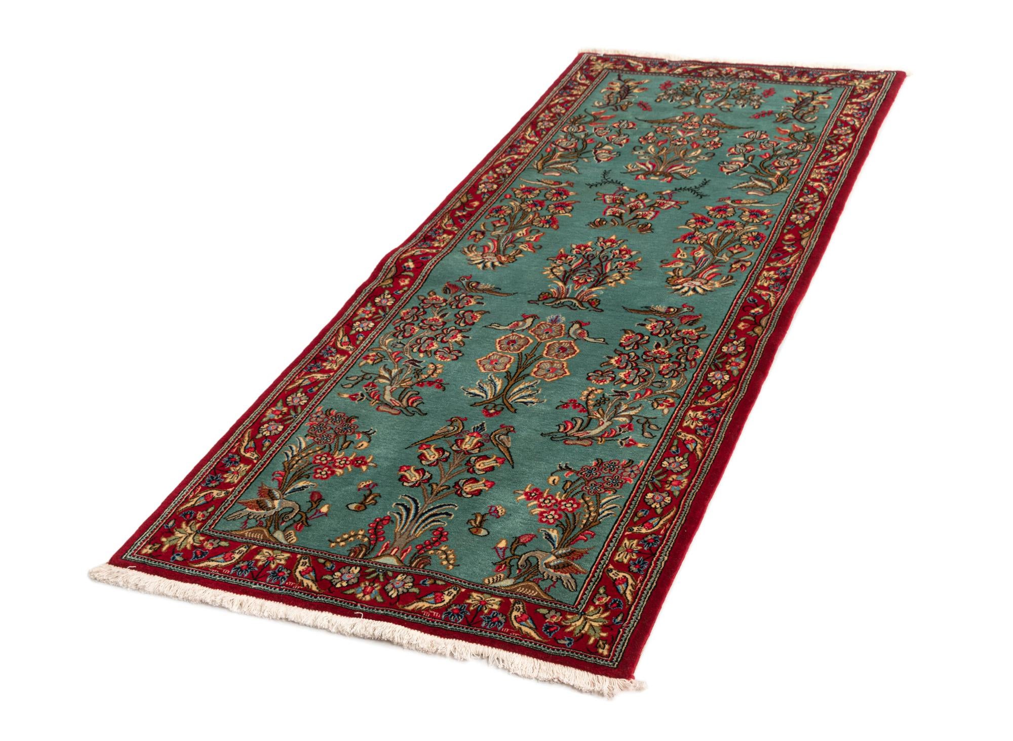 2' 7 x 6' 6 Hand Knotted Qom Persian Runner Rug