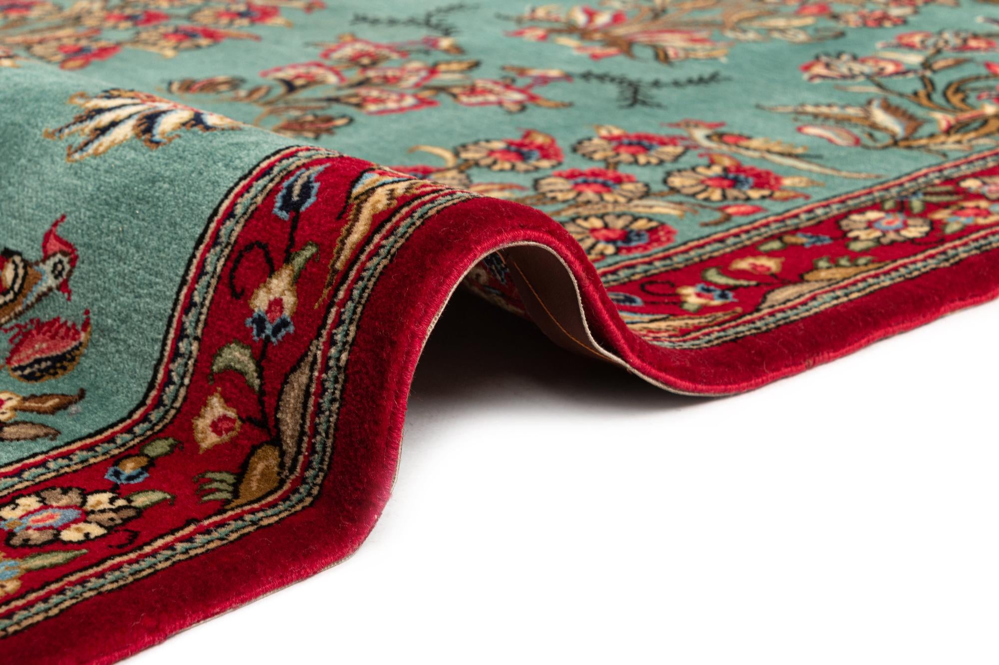 2' 7 x 6' 6 Hand Knotted Qom Persian Runner Rug