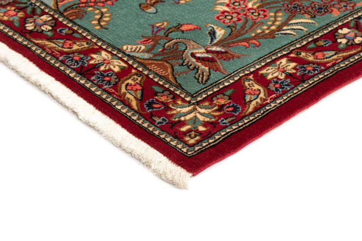 Detail image of 2' 8 x 7' 4 Hand Knotted Qom Persian Runner Rug