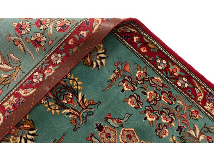 Detail image of 2' 8 x 7' 4 Hand Knotted Qom Persian Runner Rug