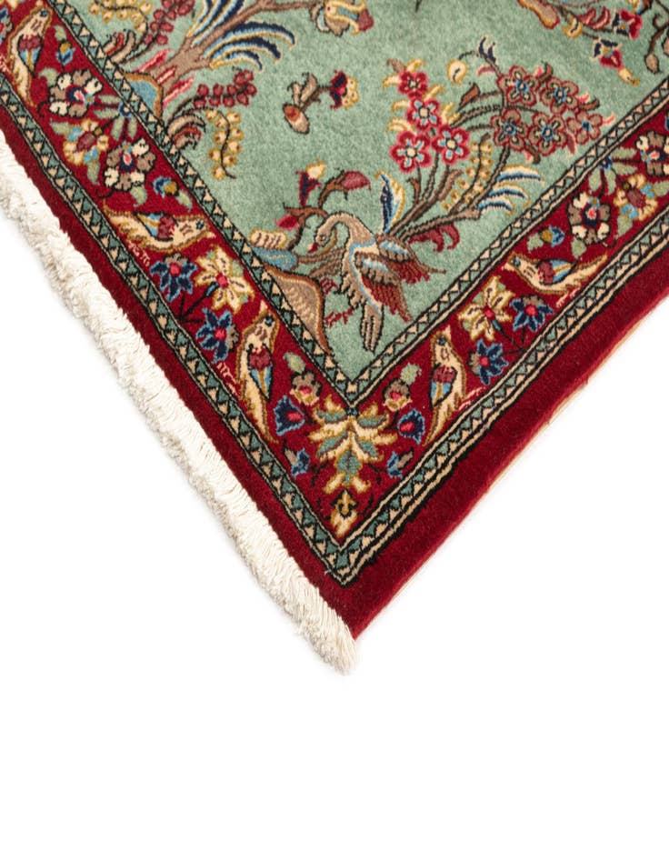 Detail image of 2' 7 x 7' 1  Hand Knotted Qom Persian Runner Rug