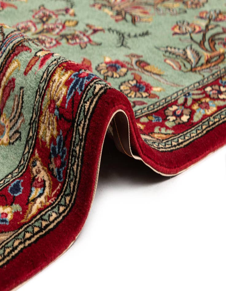 Detail image of 2' 7 x 7' 1  Hand Knotted Qom Persian Runner Rug