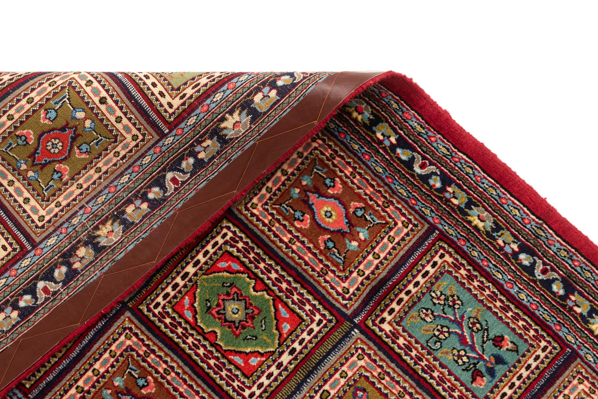 2' 6 x 6' 11 Hand Knotted Qom Persian Runner Rug