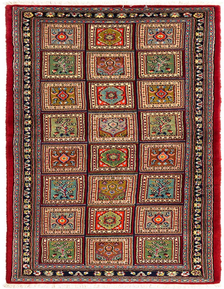 Detail image of 2' 6 x 6' 11 Hand Knotted Qom Persian Runner Rug