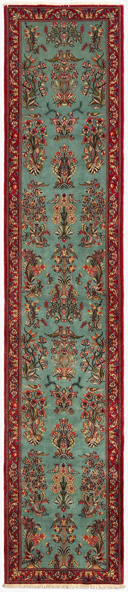 2' 8 x 13' 4  Hand Knotted Qom Persian Runner Rug