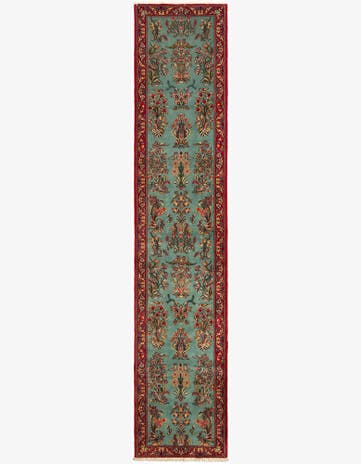 2' 8 x 13' 4 Hand Knotted Qom Persian Runner Rug