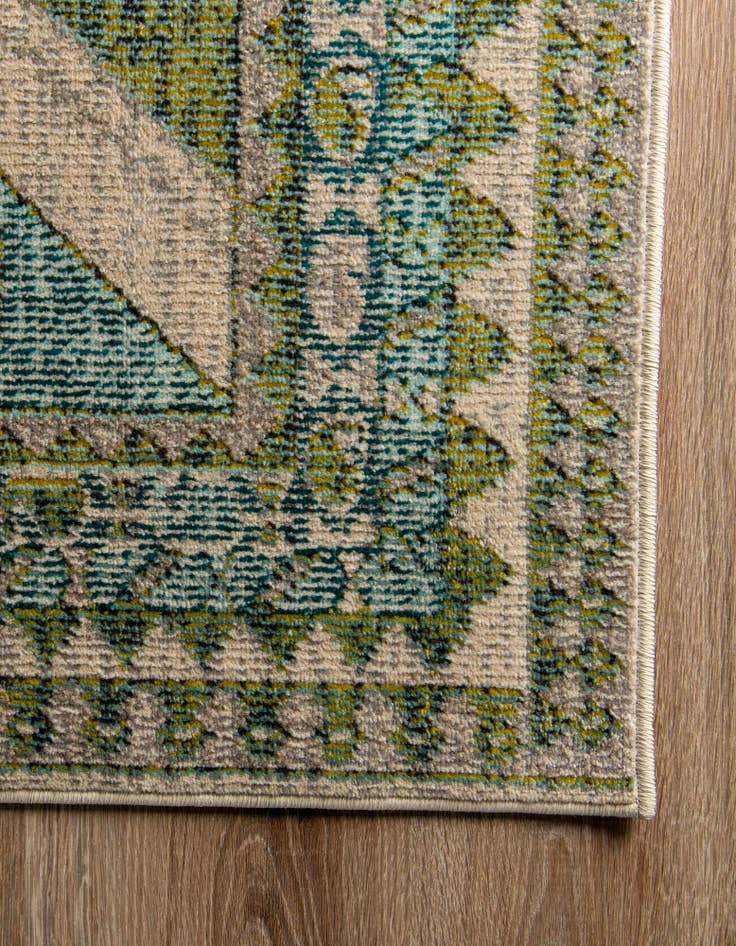 Detail image of 2' x 6'  Washable Santa Fe Runner Rug