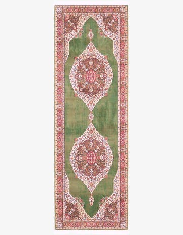 Green Santiago Runner Rug
