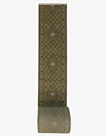 Green Tabriz Design Runner Rug