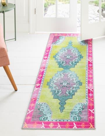 2' 6 x 14' Washable Timeless Runner Rug
