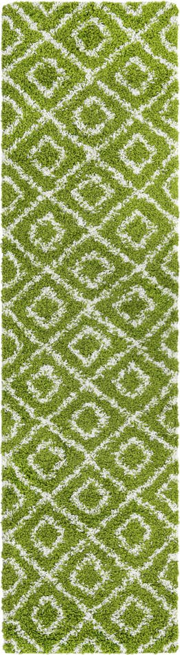 Detail image of 2' 7 x 10' Trellis Shag Runner Rug