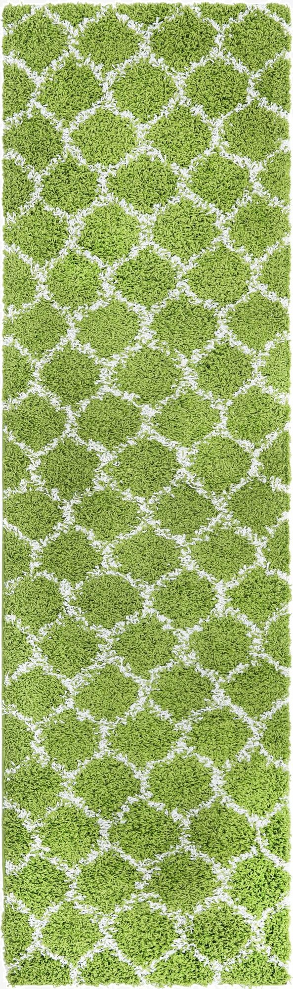 2' 7 x 10' Trellis Shag Runner Rug