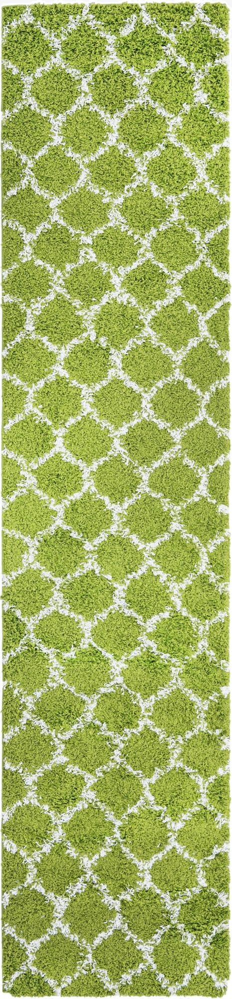 2' 7 x 12' Trellis Shag Runner Rug