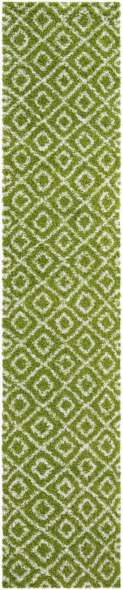 3' 3 x 16' 5 Trellis Shag Runner Rug