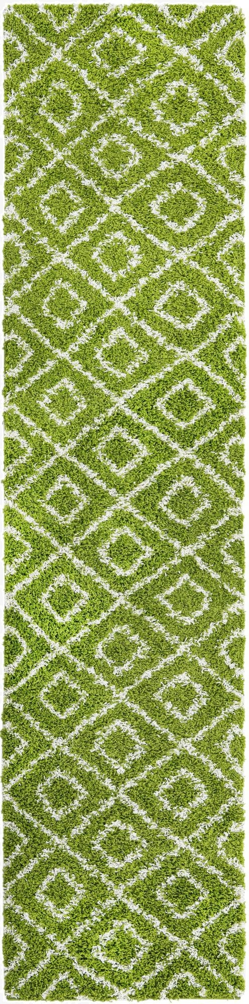 2' 7 x 12' Trellis Shag Runner Rug