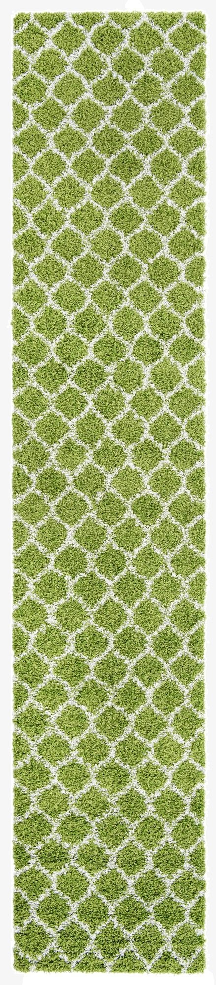 3' 3 x 16' 5 Trellis Shag Runner Rug