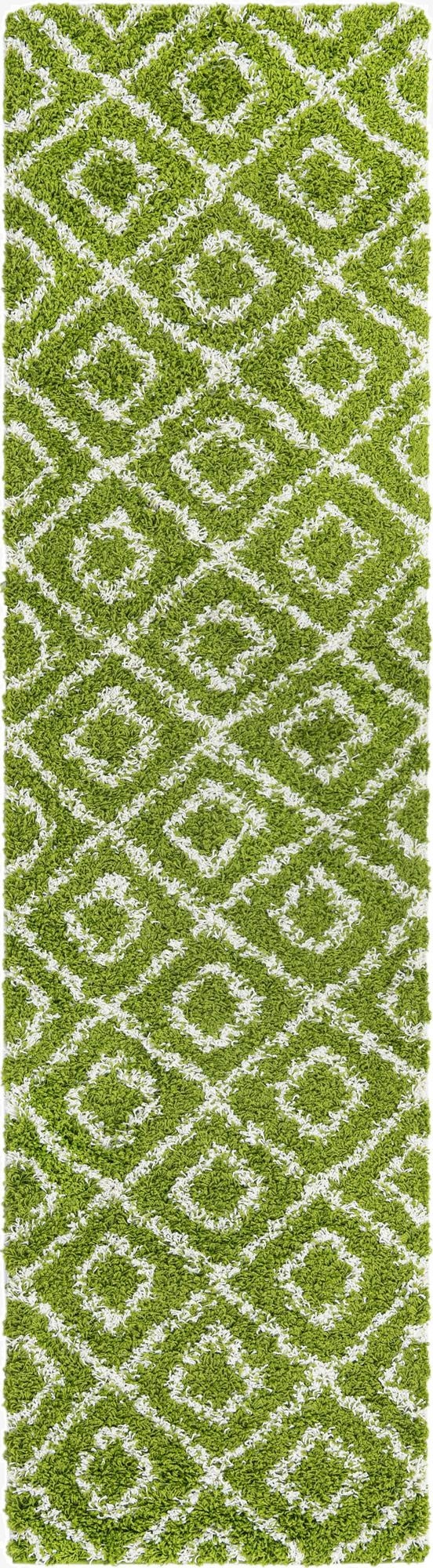 Primary image 2' 7 x 10' Trellis Shag Runner Rug