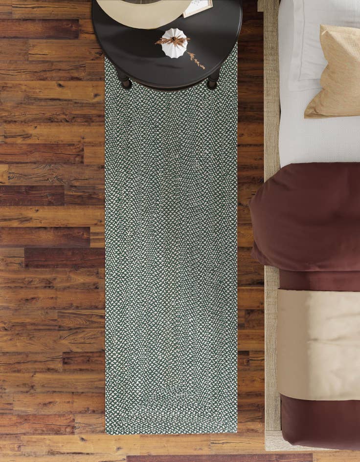 Detail image of 2' x 8'  Hand Tweed Braided Jute Runner Rug