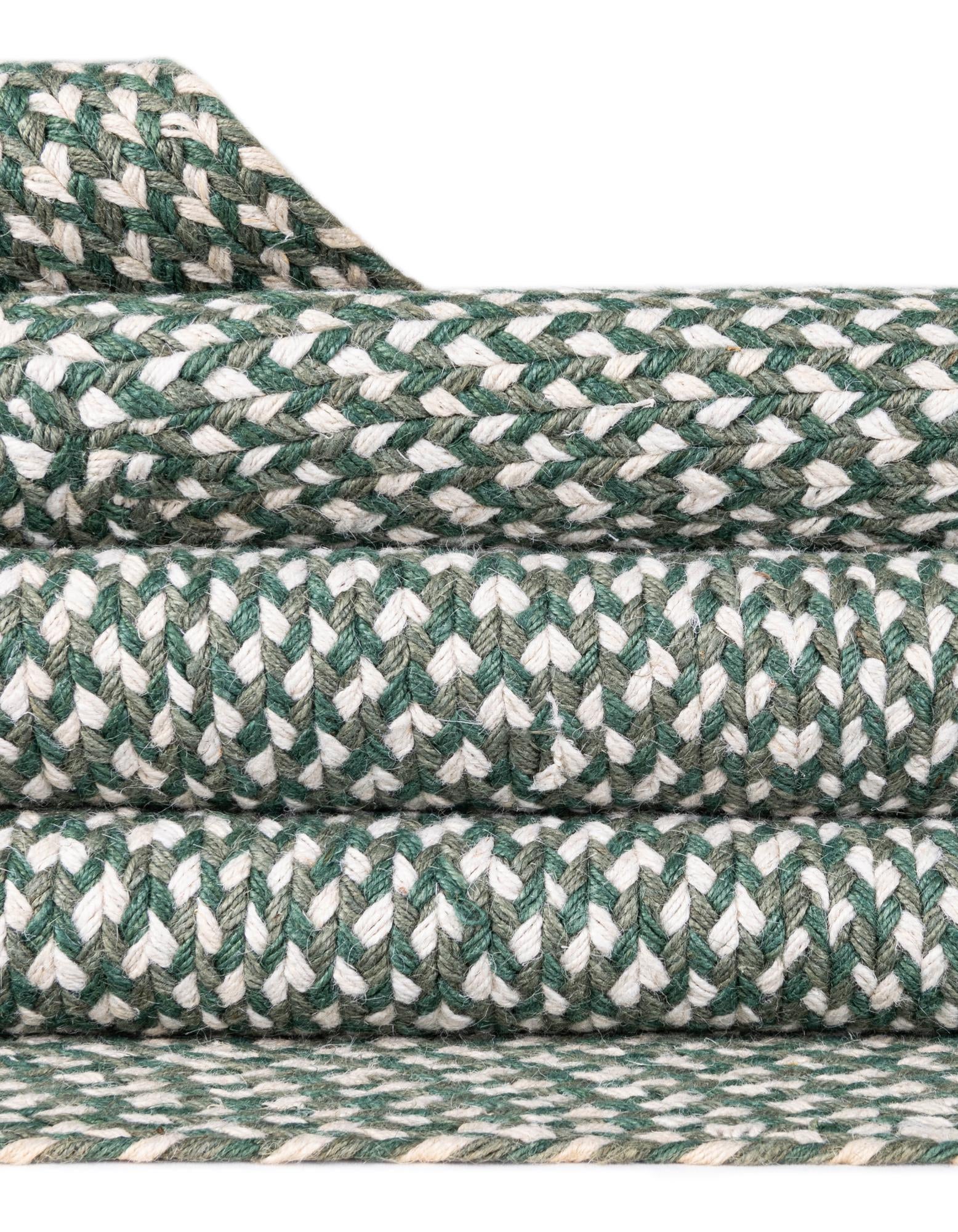 2' x 6' 1 Handmade Tweed Braided Jute Runner Rug