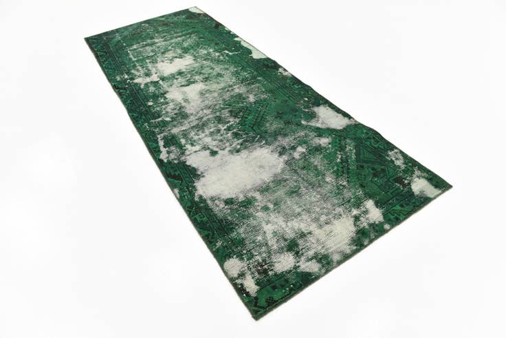 Detail image of 3' 5 x 9' Hand Knotted Ultra Vintage Persian Wool Runner Rug