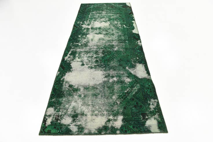 Detail image of 3' 5 x 9' Hand Knotted Ultra Vintage Persian Wool Runner Rug