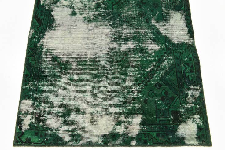 Detail image of 3' 5 x 9' Hand Knotted Ultra Vintage Persian Wool Runner Rug