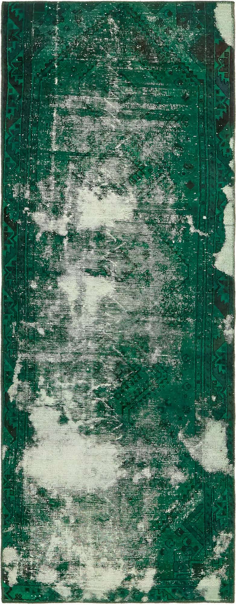 3' 5 x 9' Hand Knotted Ultra Vintage Persian Wool Runner Rug