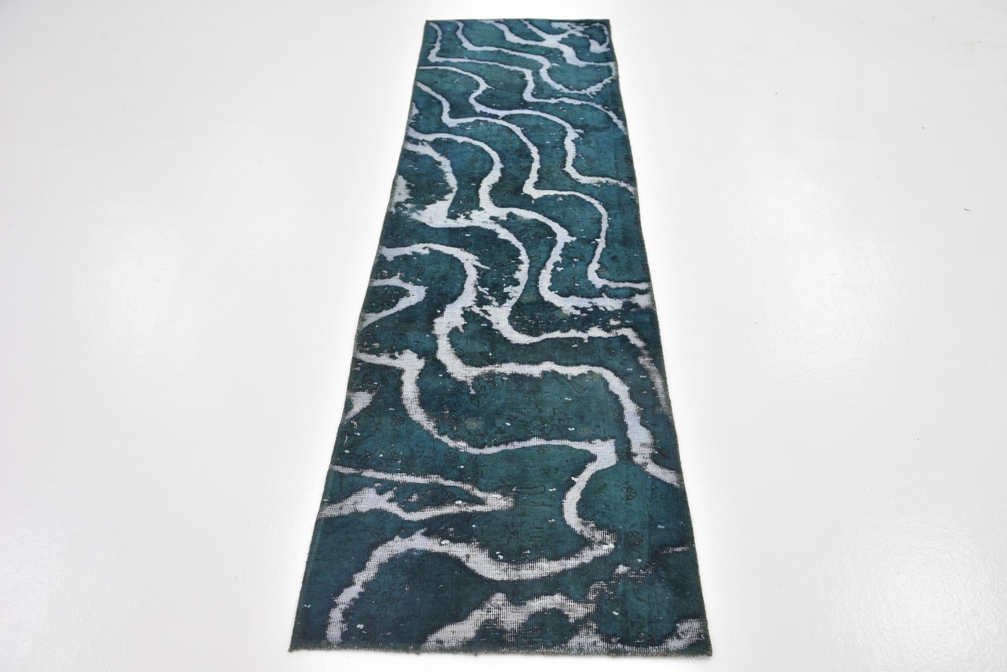 65cm x 240cm Hand Knotted Ultra Vintage Persian Wool Runner Rug