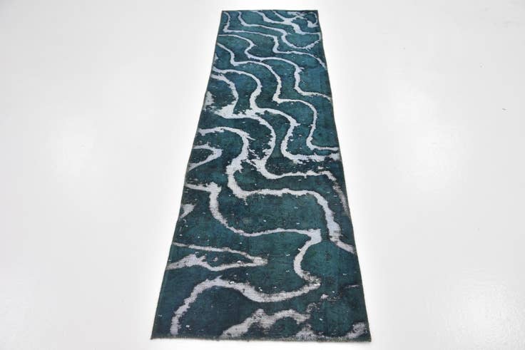Detail image of 65cm x 240cm Hand Knotted Ultra Vintage Persian Wool Runner Rug