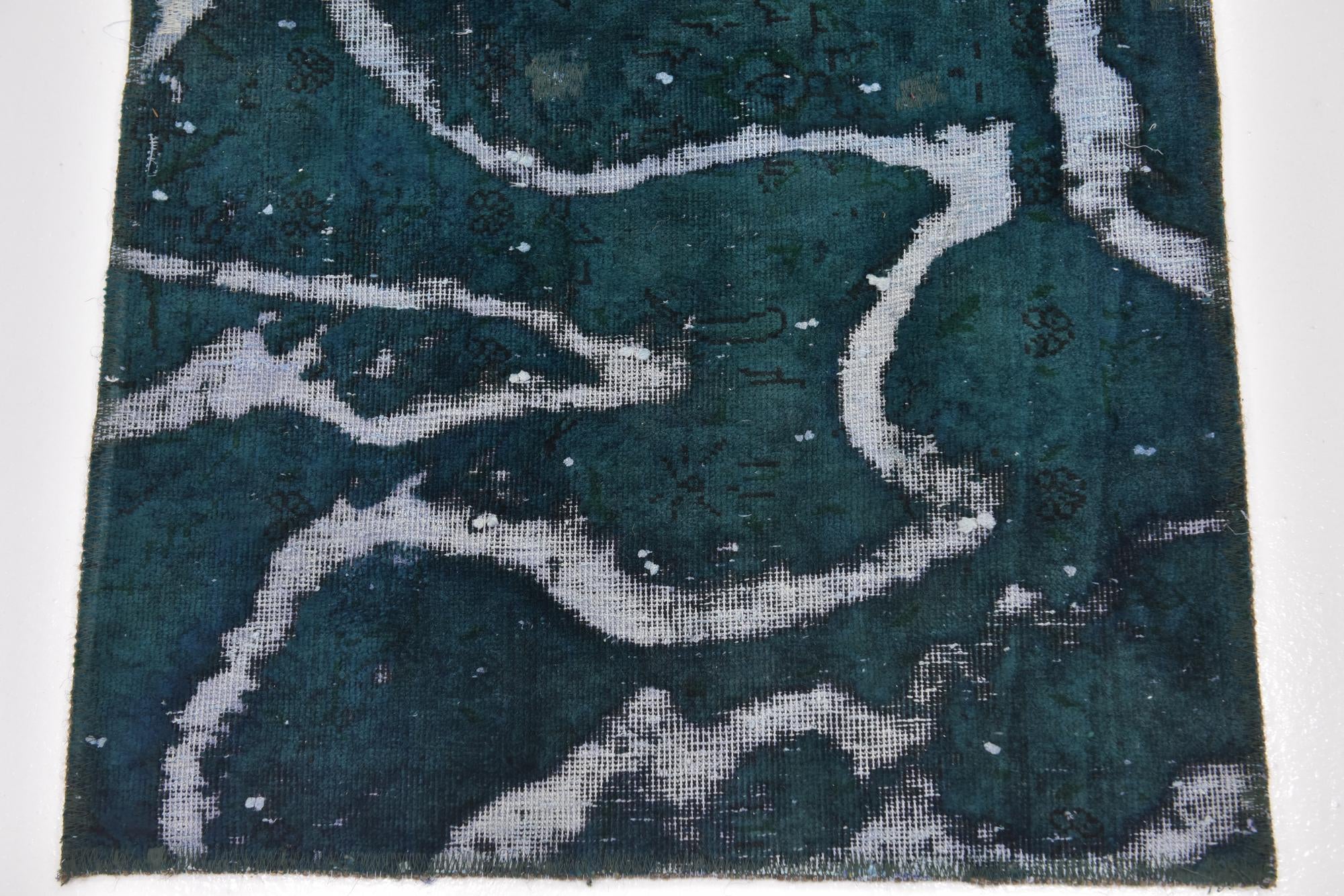 65cm x 240cm Hand Knotted Ultra Vintage Persian Wool Runner Rug