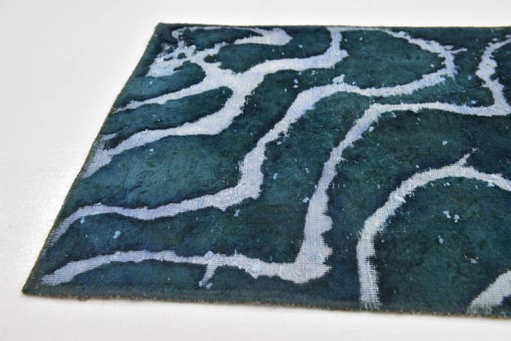 Detail image of 65cm x 240cm Hand Knotted Ultra Vintage Persian Wool Runner Rug