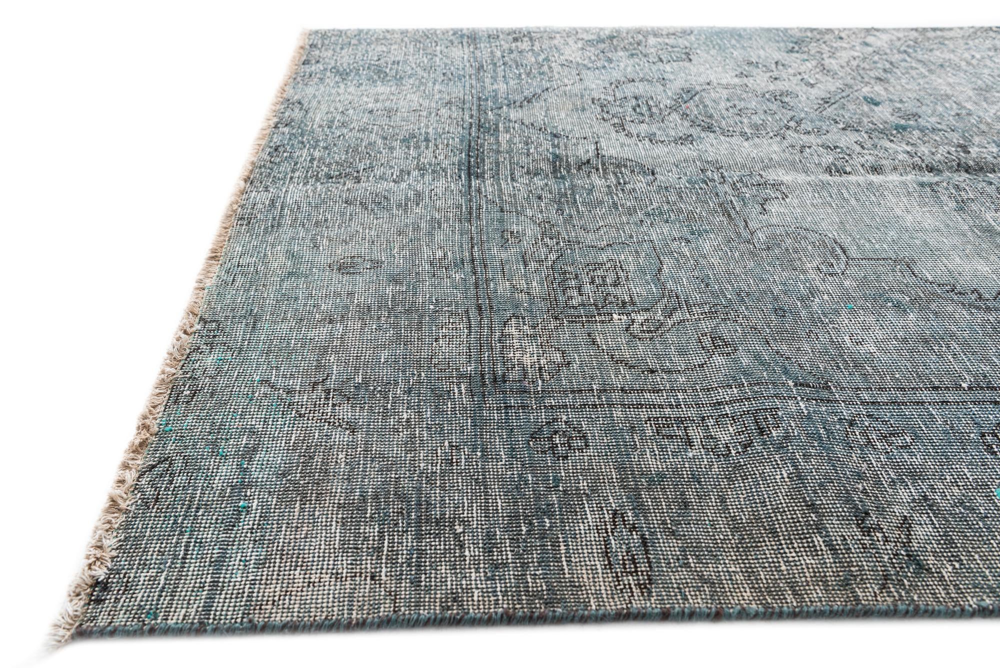 4' 6 x 9' 2 Hand Knotted Ultra Vintage Persian Wool Runner Rug