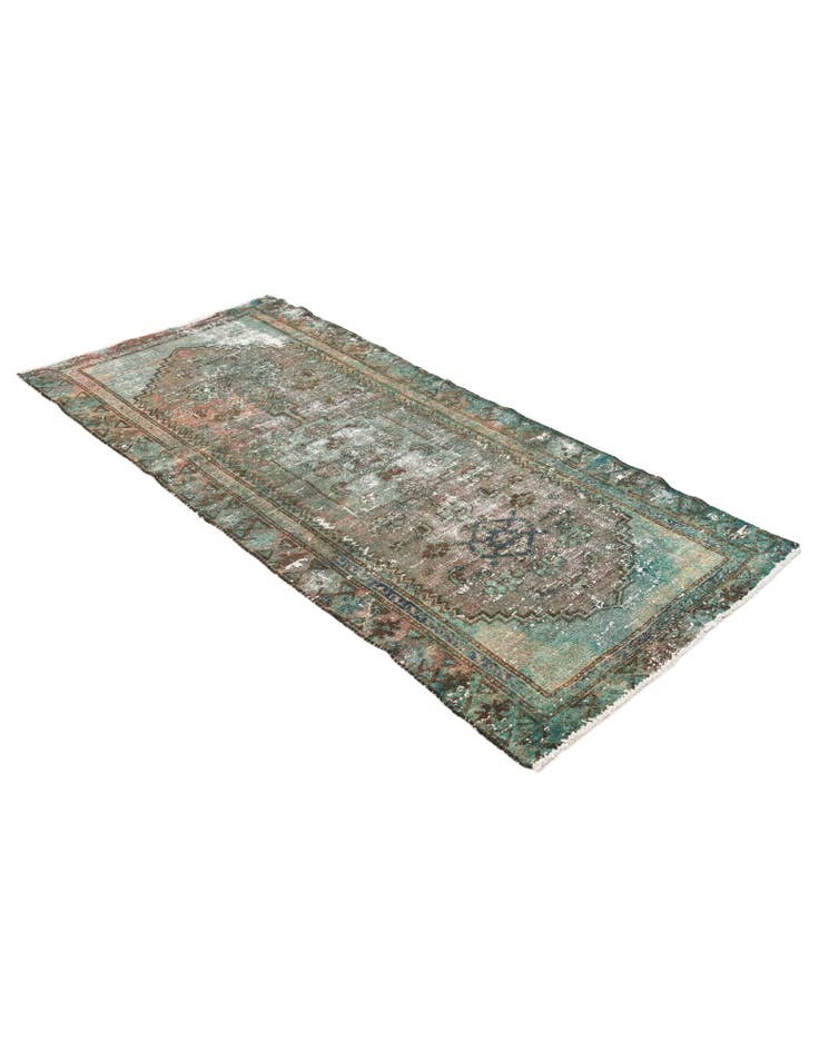 Detail image of 2' 10 x 6' Hand Knotted Ultra Vintage Persian Wool Runner Rug