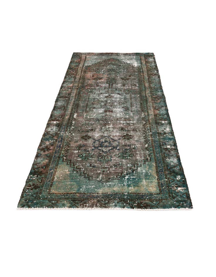 Detail image of 2' 10 x 6'  Hand Knotted Ultra Vintage Persian Wool Runner Rug