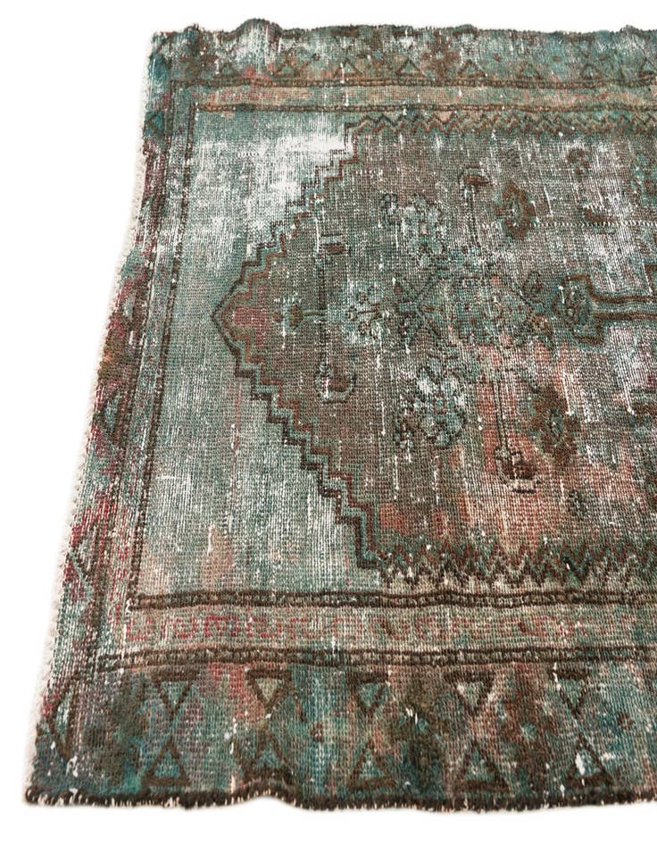 Detail image of 2' 10 x 6'  Hand Knotted Ultra Vintage Persian Wool Runner Rug