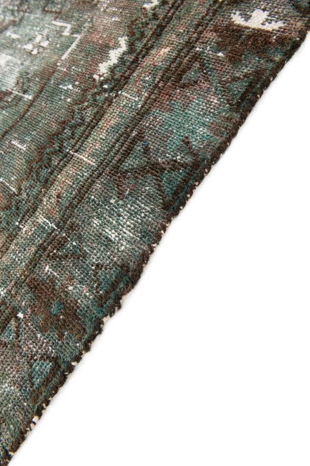 Detail image of 2' 10 x 6' Hand Knotted Ultra Vintage Persian Wool Runner Rug