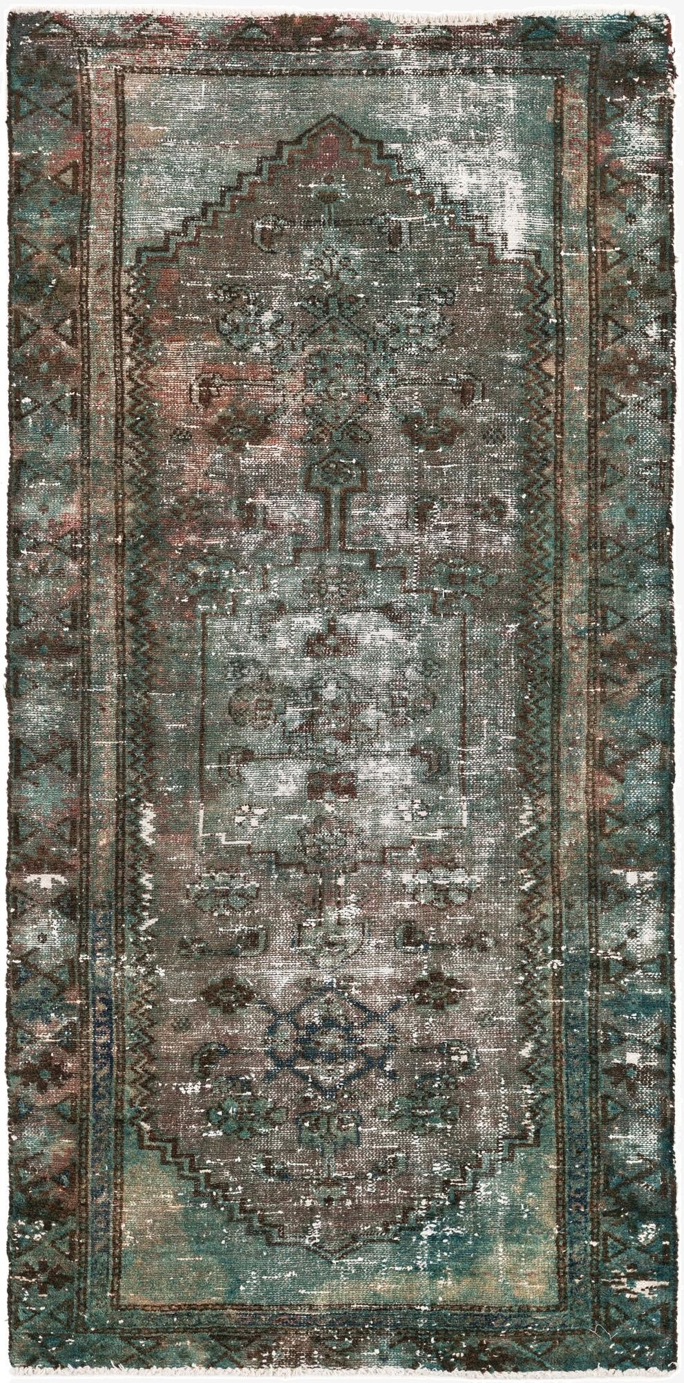 2' 10 x 6'  Hand Knotted Ultra Vintage Persian Wool Runner Rug
