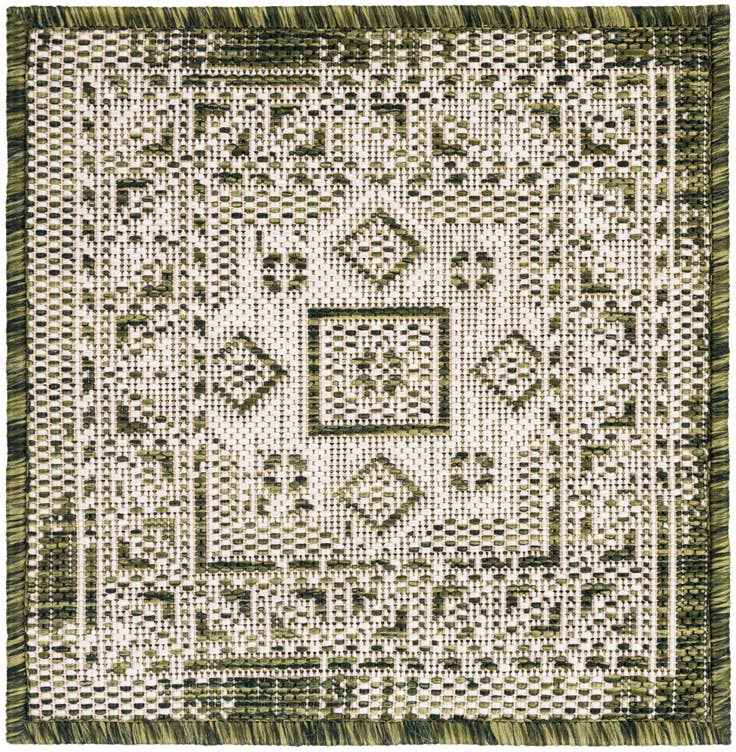 Detail image of 1' 4 x 1' 4 Easy-Clean Aztec Indoor / Outdoor Sample Rug
